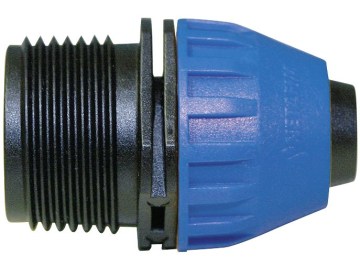 NETAFIM™ Schraubverbinder kurz für dünnwandige Tropfrohre 16 mm 1/2" AG (Beutel á 100 Stück) NETAFIM™ Schraubverbinder kurz für dünnwandige Tropfrohre 16 mm 1/2" AG (Beutel á 100 Stück)