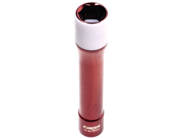 Radmuttereinsatz "Impact" 1/2 ", 19 x 150 mm, rot, Chrom-Molybdän, für tiefliegende Radmuttern Radmuttereinsatz "Impact" 1/2 ", 19 x 150 mm, rot, Chrom-Molybdän, für tiefliegende Radmuttern