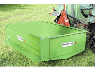 Düvelsdorf Heckcontainer mechanisch, mit Hartmetallschürfleiste, pulverbeschichtet Düvelsdorf Heckcontainer mechanisch, mit Hartmetallschürfleiste, pulverbeschichtet