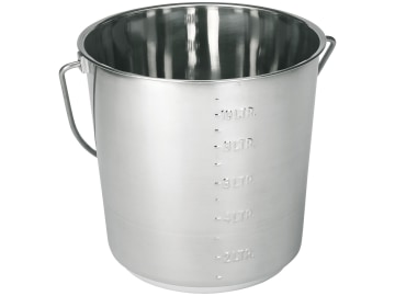 Kerbl Edelstahleimer 12,3 l, mit Skalierung, innen hochglanzpoliert; außen hochglanzpoliert, 29377 Kerbl Edelstahleimer 12,3 l, mit Skalierung, innen hochglanzpoliert; außen hochglanzpoliert, 29377