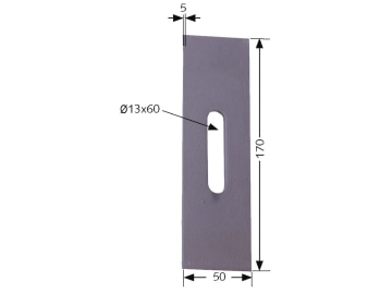 Industriehof® Abstreifer 170 x 50 x 5 mm, Bohrung 60 x 13 mm für Rabe, 51-R104 Industriehof® Abstreifer 170 x 50 x 5 mm, Bohrung 60 x 13 mm für Rabe, 51-R104