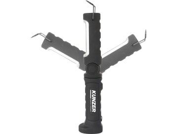 LED-Akku-Arbeitsleuchte 70 lm; 300 lm, mit Arbeits- und Kopflicht, um 120° schwenkbar, schwarz LED-Akku-Arbeitsleuchte 70 lm; 300 lm, mit Arbeits- und Kopflicht, um 120° schwenkbar, schwarz