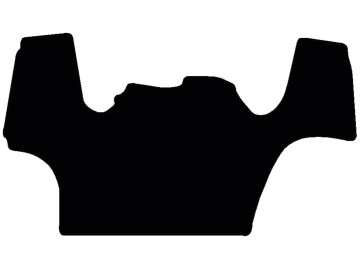 Fußmatte gekettelt, aus Velours, schwarz, mit Mittelteil, für Case IH Traktor Farmall C, U, U Pro, ab Bj. 14 Fußmatte gekettelt, aus Velours, schwarz, mit Mittelteil, für Case IH Traktor Farmall C, U, U Pro, ab Bj. 14