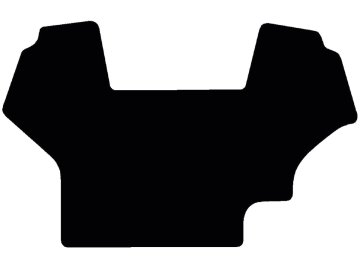 Fußmatte gekettelt, aus Velours, schwarz, mit Aussparung rechts hinten, für Case IH Traktor CS 78, 86, 94, ab Bj. 97 Fußmatte gekettelt, aus Velours, schwarz, mit Aussparung rechts hinten, für Case IH Traktor CS 78, 86, 94, ab Bj. 97