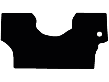 Fußmatte gekettelt, aus Velours, schwarz, für Landini Traktor Serie 5H Tier 3, ab Bj. 13 Fußmatte gekettelt, aus Velours, schwarz, für Landini Traktor Serie 5H Tier 3, ab Bj. 13