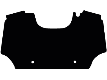 Fußmatte gekettelt, aus Velours, schwarz, für Lamborghini Traktor Serie R2, mit mechanischem Gaspedal Fußmatte gekettelt, aus Velours, schwarz, für Lamborghini Traktor Serie R2, mit mechanischem Gaspedal
