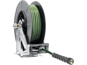 Schlauchaufroller Eingang M 22 x 1,5 AG/Ausgang M 22 x 1,5 IG, mit 20 m Hochdruckschlauch "Easyfarm365+", DN 8 Schlauchaufroller Eingang M 22 x 1,5 AG/Ausgang M 22 x 1,5 IG, mit 20 m Hochdruckschlauch "Easyfarm365+", DN 8