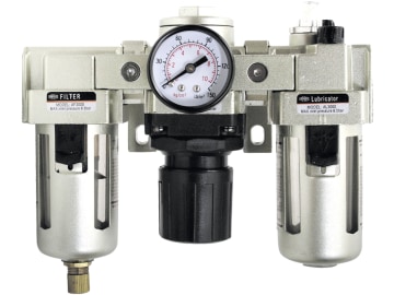 Airpress Öl-Wasserabscheider für Druckluft, mit Reduzierventil und Öler 1/2" IG Airpress Öl-Wasserabscheider für Druckluft, mit Reduzierventil und Öler 1/2" IG