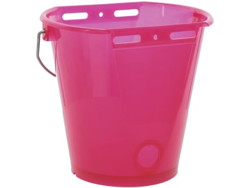 Kerbl Kälbertränkeeimer 8 l, Kunststoff transparent, lebensmittelecht, rosa, ohne Ventil, 14268 Kerbl Kälbertränkeeimer 8 l, Kunststoff transparent, lebensmittelecht, rosa, ohne Ventil, 14268