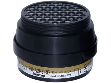 Ekastu Partikelfilter "200 A2-P3R D" geklemmt, 4 St., für Atemschutzmaske, giftige und hochgiftige Partikel, organische Gase und Dämpfe mit einem Siedepunkt von +65 °C, 422 394 Ekastu Partikelfilter "200 A2-P3R D" geklemmt, 4 St., für Atemschutzmaske, giftige und hochgiftige Partikel, organische Gase und Dämpfe mit einem Siedepunkt von +65 °C, 422 394