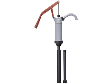 Reilang™ Handpumpe für Chemikalien, Reinigungsmittel etc., mit Auslaufbogen, für Fässer von 50 – 200 l Reilang™ Handpumpe für Chemikalien, Reinigungsmittel etc., mit Auslaufbogen, für Fässer von 50 – 200 l