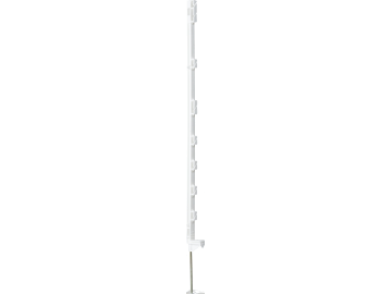 Patura Zaunpfahl "Compact" 1,05 m Kunststoff weiß, mit Stahlspitze, Trittstufe, 10 St., 163050 Patura Zaunpfahl "Compact" 1,05 m Kunststoff weiß, mit Stahlspitze, Trittstufe, 10 St., 163050