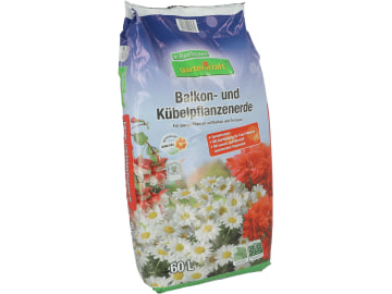 gartenkraft® Balkon- und Kübelpflanzenerde torfreduziert 60 l Sack gartenkraft® Balkon- und Kübelpflanzenerde torfreduziert 60 l Sack