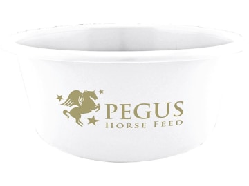 Pegus Mashschüssel dekorative und praktische Futterschale zum Zubereiten und Aufbewahren von Pferdefutter 1 St. Schüssel Pegus Mashschüssel dekorative und praktische Futterschale zum Zubereiten und Aufbewahren von Pferdefutter 1 St. Schüssel
