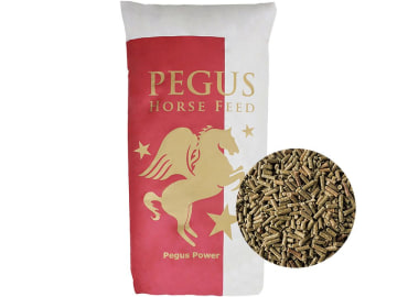 Pegus Power Extra energiereiches, haferfreies Pelletfutter für Sportpferde mit dem Extra an Rohfaser 25 kg Sack Pegus Power Extra energiereiches, haferfreies Pelletfutter für Sportpferde mit dem Extra an Rohfaser 25 kg Sack