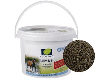 NATURE´S BEST Aktiv & Fit kompakt Mineralfutter für Pferde mit Leistungsanforderungen oder Defiziten in der Spurenelementversorgung NATURE´S BEST Aktiv & Fit kompakt Mineralfutter für Pferde mit Leistungsanforderungen oder Defiziten in der Spurenelementversorgung