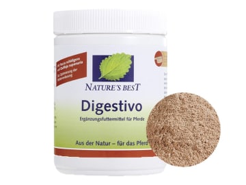 NATURE´S BEST Digestivo für Pferde zur Unterstützung bei Verdauungsproblemen und Stoffwechselstörungen Pulver 380 g Dose NATURE´S BEST Digestivo für Pferde zur Unterstützung bei Verdauungsproblemen und Stoffwechselstörungen Pulver 380 g Dose