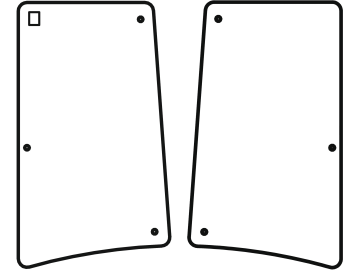 Seitenscheibe, grün, links/rechts, für John Deere 6100 - 6900, 6010 - 6910 - Kabine 6000 und SE, 6010 und SE Seitenscheibe, grün, links/rechts, für John Deere 6100 - 6900, 6010 - 6910 - Kabine 6000 und SE, 6010 und SE