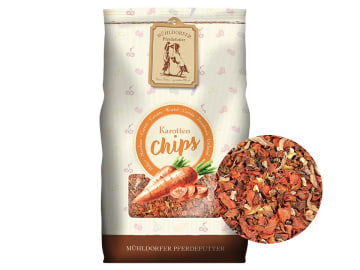 Mühldorfer Karotten- Chips aus 100% Karotten für Pferde 3,5 kg Beutel Mühldorfer Karotten- Chips aus 100% Karotten für Pferde 3,5 kg Beutel