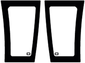 Frontscheibe, grün, unten links/rechts, geklebt, Siebdruck, für Fendt Farmer 307-312, Favorit 509-515, 816-824, 916-926 Frontscheibe, grün, unten links/rechts, geklebt, Siebdruck, für Fendt Farmer 307-312, Favorit 509-515, 816-824, 916-926