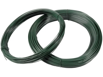 Attinger Spanndraht 3,1 mm x 80 m, Stahl, verzinkt; kunststoffummantelt, tannengrün Attinger Spanndraht 3,1 mm x 80 m, Stahl, verzinkt; kunststoffummantelt, tannengrün