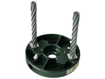 Wildkrautbürste "Duo" 2 Stahldrahtzöpfe axial, Ø 130 mm, für die Wildkrautentfernung mit einer Motorsense Wildkrautbürste "Duo" 2 Stahldrahtzöpfe axial, Ø 130 mm, für die Wildkrautentfernung mit einer Motorsense