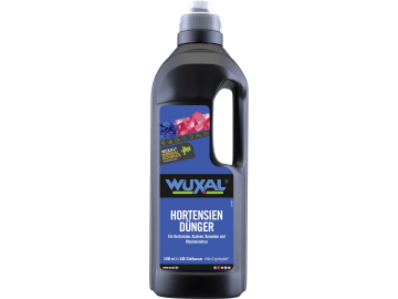 WUXAL® Hortensiendünger Flüssigdünger NPK 5+4+6 auch für Azaleen, Kamelien, Rhododendren 1 l Flasche WUXAL® Hortensiendünger Flüssigdünger NPK 5+4+6 auch für Azaleen, Kamelien, Rhododendren 1 l Flasche