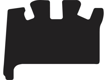 Fußmatte gekettelt, aus Velours, schwarz, für Kubota Minibagger KX 060-5 Fußmatte gekettelt, aus Velours, schwarz, für Kubota Minibagger KX 060-5