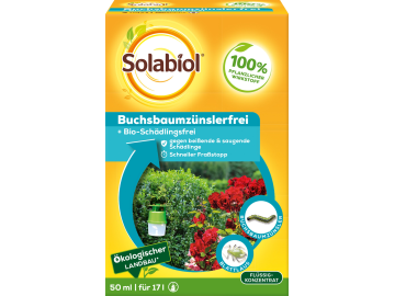 Solabiol Buchsbaumzünslerfrei gegen Buchsbaumzünsler, Blattläuse und Kartoffelkäfer, 50 ml Solabiol Buchsbaumzünslerfrei gegen Buchsbaumzünsler, Blattläuse und Kartoffelkäfer, 50 ml