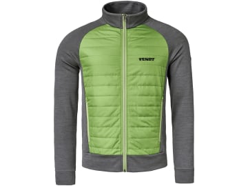 Fendt Hybridjacke für Herren grau; grün, mit Stehkragen, zwei Seitentaschen, Fendt Logo, von Schöffel Fendt Hybridjacke für Herren grau; grün, mit Stehkragen, zwei Seitentaschen, Fendt Logo, von Schöffel