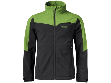 Fendt Softshelljacke für Herren schwarz; grün, mit Kragen, Seitentaschen, Brusttasche, von Schöffel Fendt Softshelljacke für Herren schwarz; grün, mit Kragen, Seitentaschen, Brusttasche, von Schöffel