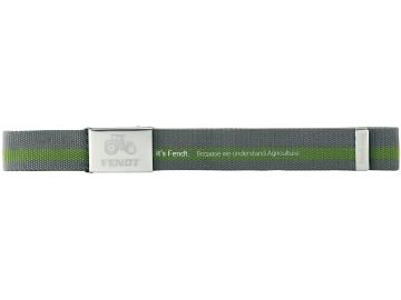 Fendt Gürtel für Herren 135 cm, grau; grün, Fendt-Logo und Traktor auf Gürtelschnalle, X991020228000 Fendt Gürtel für Herren 135 cm, grau; grün, Fendt-Logo und Traktor auf Gürtelschnalle, X991020228000