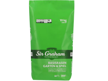 Sir Graham Rasensaatgut, Basisrasen Garten & Spiel kostengünstige Variante für einen sattgrünen und pflegeleiten Rasen mit wenig Belastung; zur Neuansaat und Nachsaat geeignet Sir Graham Rasensaatgut, Basisrasen Garten & Spiel kostengünstige Variante für einen sattgrünen und pflegeleiten Rasen mit wenig Belastung; zur Neuansaat und Nachsaat geeignet