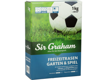Sir Graham Sport und Spielrasen, Freizeitrasen Garten & Spiel Anwendung als Spielrasen, Sportrasen oder Hausgarten mit normaler Belastung; Zur Neuansaat und Nachsaat geeignet Sir Graham Sport und Spielrasen, Freizeitrasen Garten & Spiel Anwendung als Spielrasen, Sportrasen oder Hausgarten mit normaler Belastung; Zur Neuansaat und Nachsaat geeignet