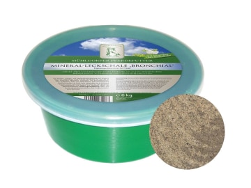 Mühldorfer Mineral-Leckschale Bronchial Leckmasse mit Kräuteröl für Pferde zur Unterstützung der Atemwege 6 kg Leckschale Mühldorfer Mineral-Leckschale Bronchial Leckmasse mit Kräuteröl für Pferde zur Unterstützung der Atemwege 6 kg Leckschale