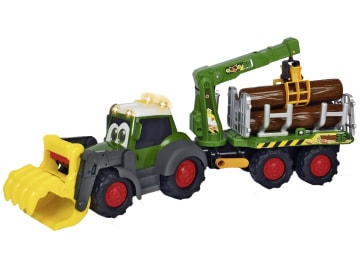 Fendt Modell "Happy Fendt Forester" mit Freilauf und Anhänger von Dickie®, X991019090000 Fendt Modell "Happy Fendt Forester" mit Freilauf und Anhänger von Dickie®, X991019090000