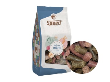 SPEED delicious speedies MIX-it Pferdeleckerlis im Mix mit drei unterschiedlichen Geschmacksrichtungen: Himbeere, Karotte und Kräuter SPEED delicious speedies MIX-it Pferdeleckerlis im Mix mit drei unterschiedlichen Geschmacksrichtungen: Himbeere, Karotte und Kräuter