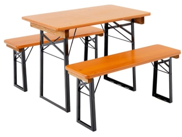 RUKU Bierzeltgarnitur Shorty 3-tlg., 108 cm, mit 67 cm breitem Tisch, Brauereiqualität RUKU Bierzeltgarnitur Shorty 3-tlg., 108 cm, mit 67 cm breitem Tisch, Brauereiqualität