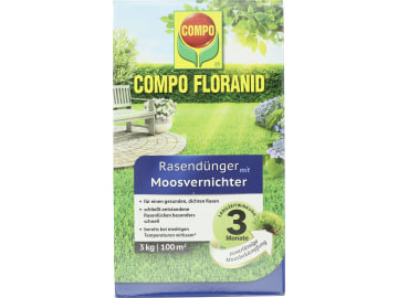 COMPO FLORANID® Rasendünger mit Moosvernichter NPK 12+7+5 3 kg Schachtel COMPO FLORANID® Rasendünger mit Moosvernichter NPK 12+7+5 3 kg Schachtel