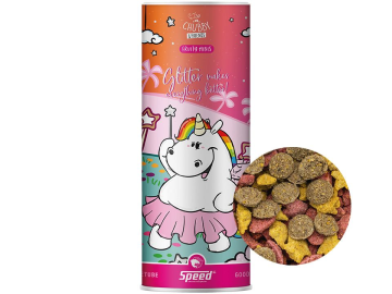 SPEED GOODIETUBE Glitter makes everything better fruchtiger, schmackhafter Mini-Leckerlimix für Pferde in den Geschmacksrichtungen Mango, Rote Beete und Apfel 800 g Dose SPEED GOODIETUBE Glitter makes everything better fruchtiger, schmackhafter Mini-Leckerlimix für Pferde in den Geschmacksrichtungen Mango, Rote Beete und Apfel 800 g Dose