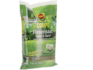 COMPO Rasensamen Spiel & Sport Aktion 4 kg Beutel / für 200m² COMPO Rasensamen Spiel & Sport Aktion 4 kg Beutel / für 200m²