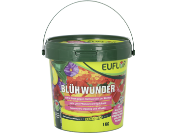 EUFLOR® BlühWunder NPK 15+10+15 Spezial- Flüssigdünger mit Eisen und Spurennährstoffen 1 kg Eimer EUFLOR® BlühWunder NPK 15+10+15 Spezial- Flüssigdünger mit Eisen und Spurennährstoffen 1 kg Eimer