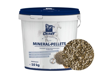 DERBY® Mineral-Pellets Mineralfutter für Pferde zur Vorbeugung von Mangelerscheinungen und zur Optimierung von Getreiderationen DERBY® Mineral-Pellets Mineralfutter für Pferde zur Vorbeugung von Mangelerscheinungen und zur Optimierung von Getreiderationen