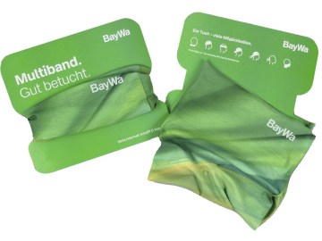 BayWa Multifunktionstuch aus rPET (recyceltes Polyethylen) für Sportler, Wanderer und Freiluft-Fans aller Art 1 St. BayWa Multifunktionstuch aus rPET (recyceltes Polyethylen) für Sportler, Wanderer und Freiluft-Fans aller Art 1 St.