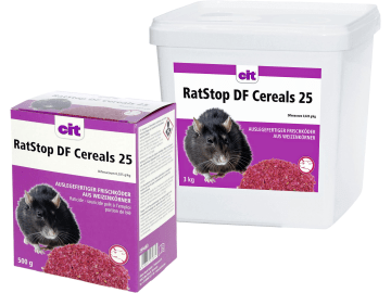 Cit Giftköder "RatStop DF Cereal 25" für die Ratten- und Mäusebekämpfung im Innen- und Außenbereich Cit Giftköder "RatStop DF Cereal 25" für die Ratten- und Mäusebekämpfung im Innen- und Außenbereich