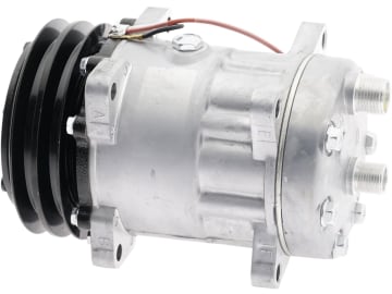 Klimakompressor 12 V mit Riemenscheibe Ø 132 mm, 2 Rippen, für Case IH, Claar, Fiatagri, Ford New Holland, 850875N Klimakompressor 12 V mit Riemenscheibe Ø 132 mm, 2 Rippen, für Case IH, Claar, Fiatagri, Ford New Holland, 850875N