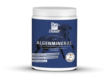 DERBY® Algenmineral Mineralfutter für Pferde Pulver 1 kg Dose DERBY® Algenmineral Mineralfutter für Pferde Pulver 1 kg Dose