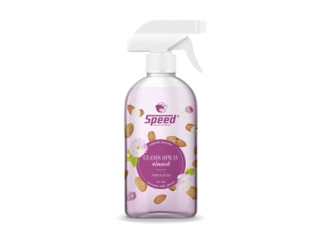 SPEED Gloss-Spray ALMOND zur Pflege von Mähne und Schweif von Pferden und Ponys 500 ml Flasche SPEED Gloss-Spray ALMOND zur Pflege von Mähne und Schweif von Pferden und Ponys 500 ml Flasche
