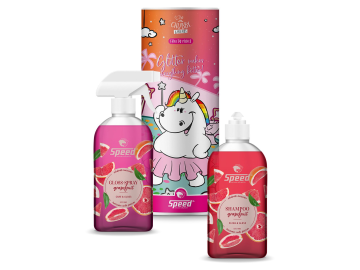 SPEED Care'n'Snack Set GRAPEFRUIT Spar-Set aus Pflegeprodukten und Belohnung für Pferde Pellet 3 teilig Set SPEED Care'n'Snack Set GRAPEFRUIT Spar-Set aus Pflegeprodukten und Belohnung für Pferde Pellet 3 teilig Set