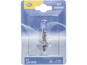 Hella® Halogenlampe H1, 12 V, 55 W, P14,5s in Blisterverpackung, 8GH 002 089-138 Hella® Halogenlampe H1, 12 V, 55 W, P14,5s in Blisterverpackung, 8GH 002 089-138